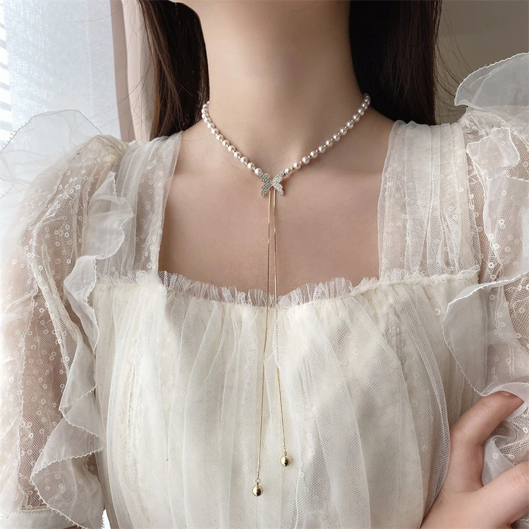 Pearlora™ – Pearl Butterfly Adjustable Necklace (50% Off)