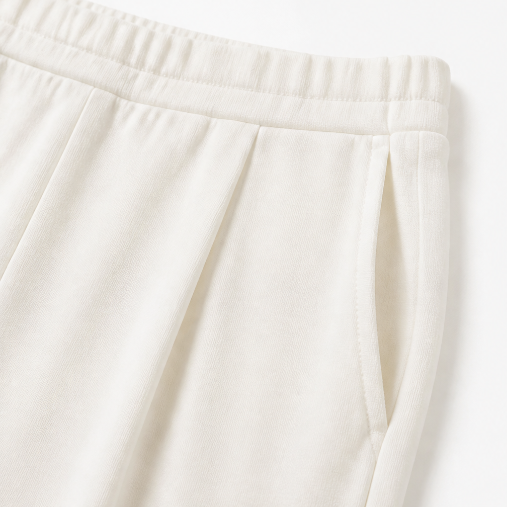 Wearbella – Pleated Wide-Leg Loungewear Set