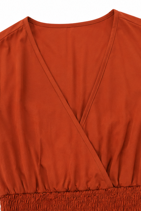 Lunetta – Button-Front V-Neck Side Slit Maxi Dress