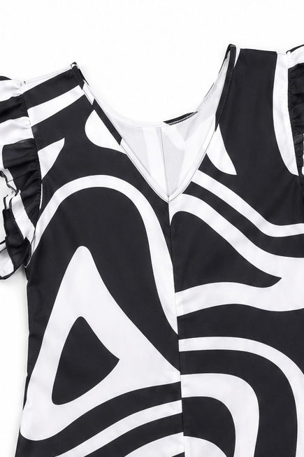 Flowden – Abstract Print Flowy Jumpsuit