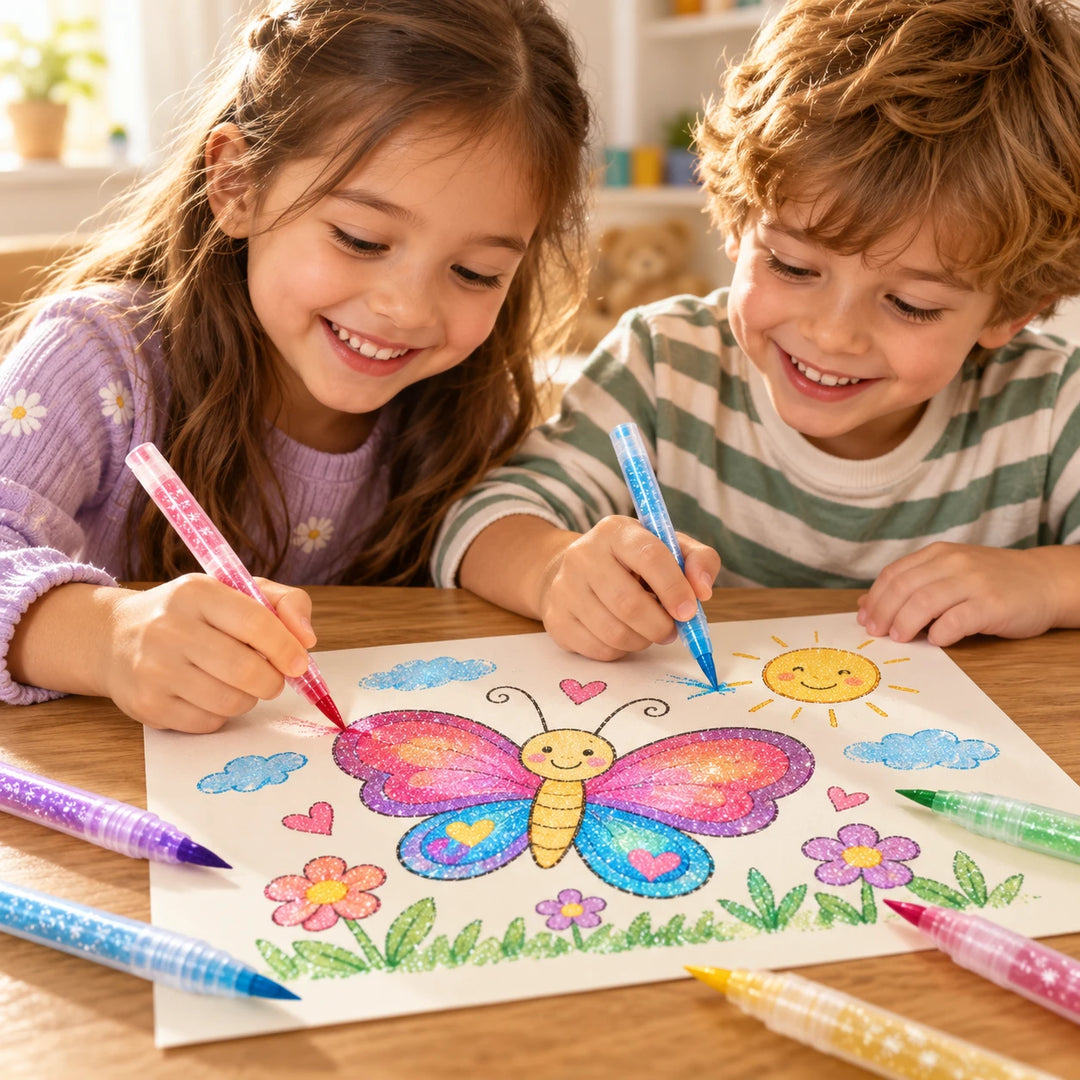 GlimmerDuo – Dual-Tip Glitter Acrylic Paint Markers