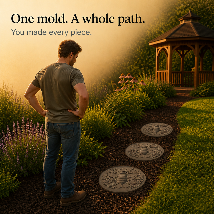 Blossomcast – Bee Honeycomb Stepping Stone Casting Mold