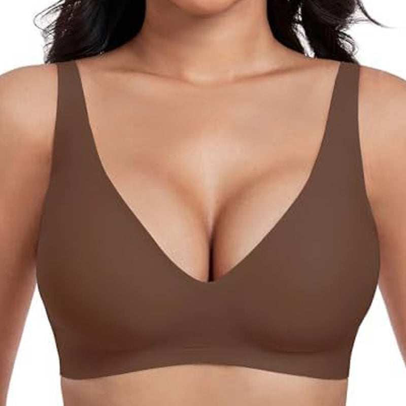 Veluna - Women's Wireless Deep V Lift Bra