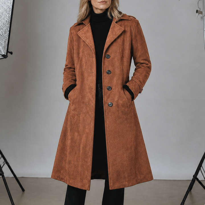 Draperie – Suede Trench That Moves With You, Not Around You