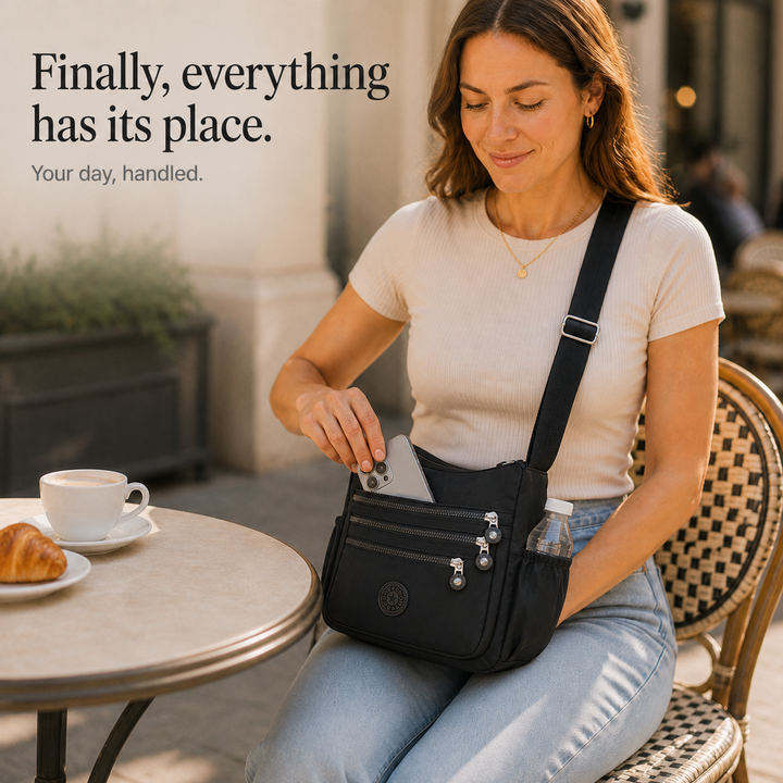 Featherglide – Lightweight Multi-Pocket Crossbody Bag