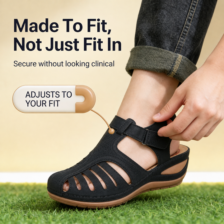 Wearbella – Closed-Toe Cut-Out Wedge Sandals