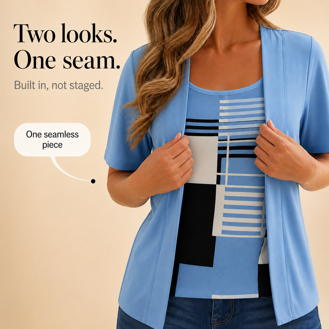Wearbella – Color-Block Layered-Look Top