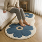 Velveterra - Soft Irregular Flower Pattern Rug