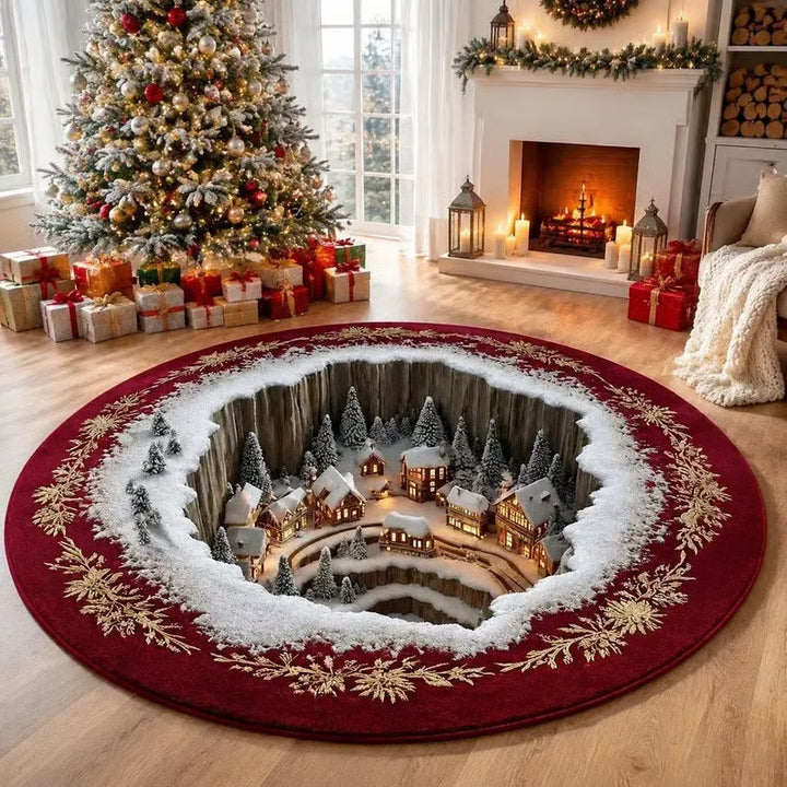 Merry Mirage – 3D Swirl Quilted Christmas Rug