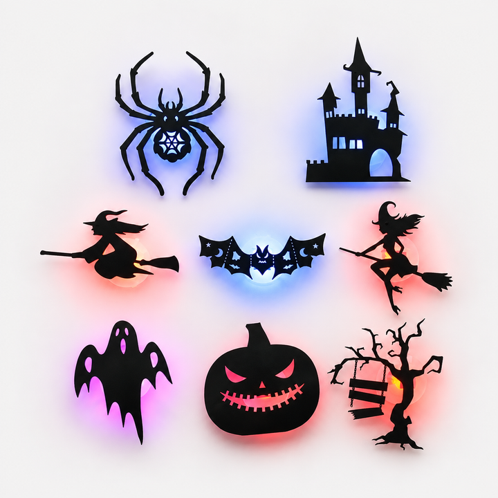 Glowmery – Light-Up Halloween Silhouette Wall Decal