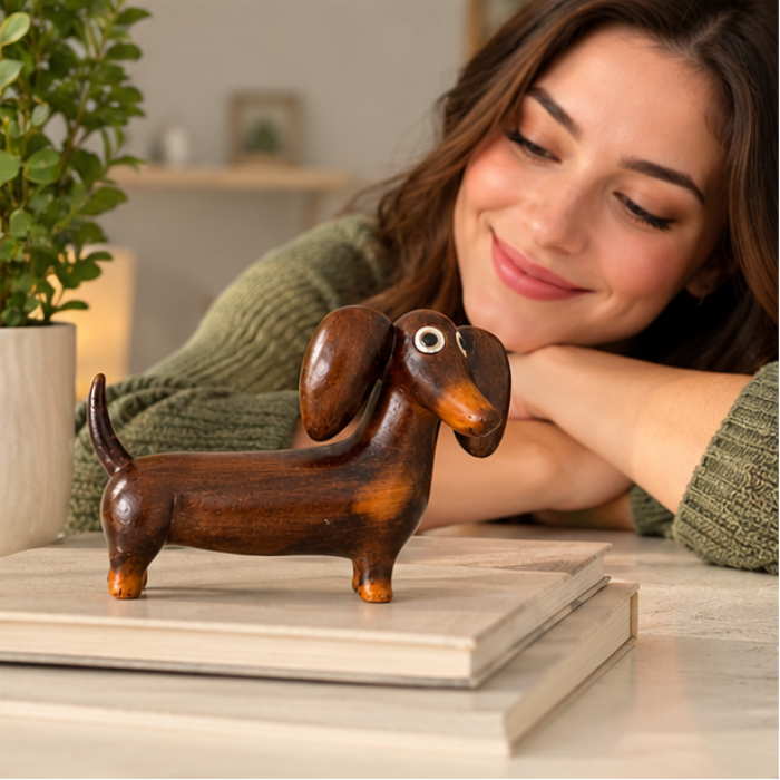 Oakhollow – Carved Dachshund Sculpture