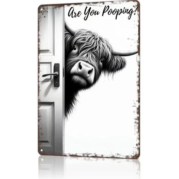 Peekaboo - Funny bathroom metal sign