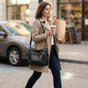 Carria - Soft Leather Multi Pocket Shoulder Bag