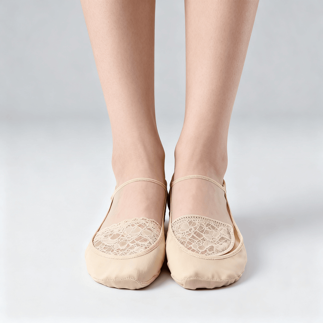 Feeluxe – Cushioned No Show Socks for All Day Comfort Beige