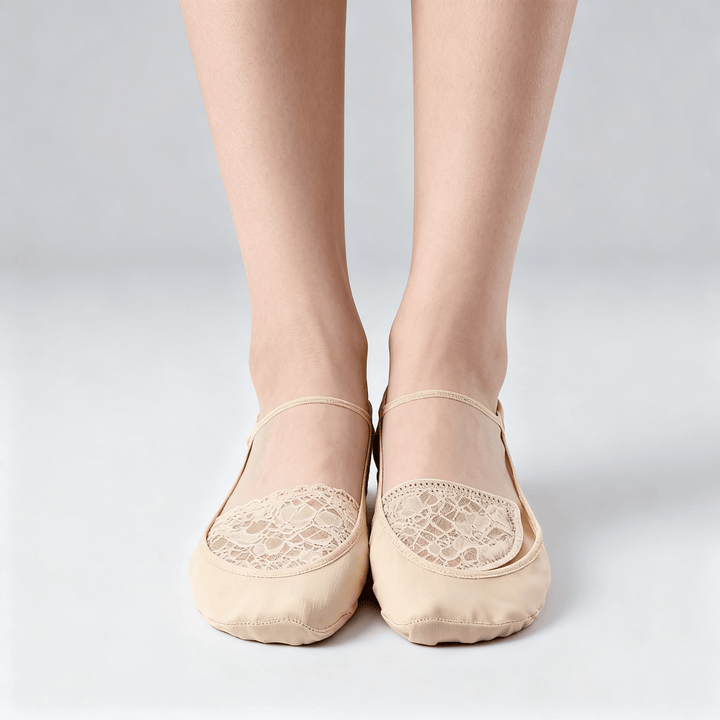 Feeluxe – Cushioned No Show Socks for All Day Comfort Beige