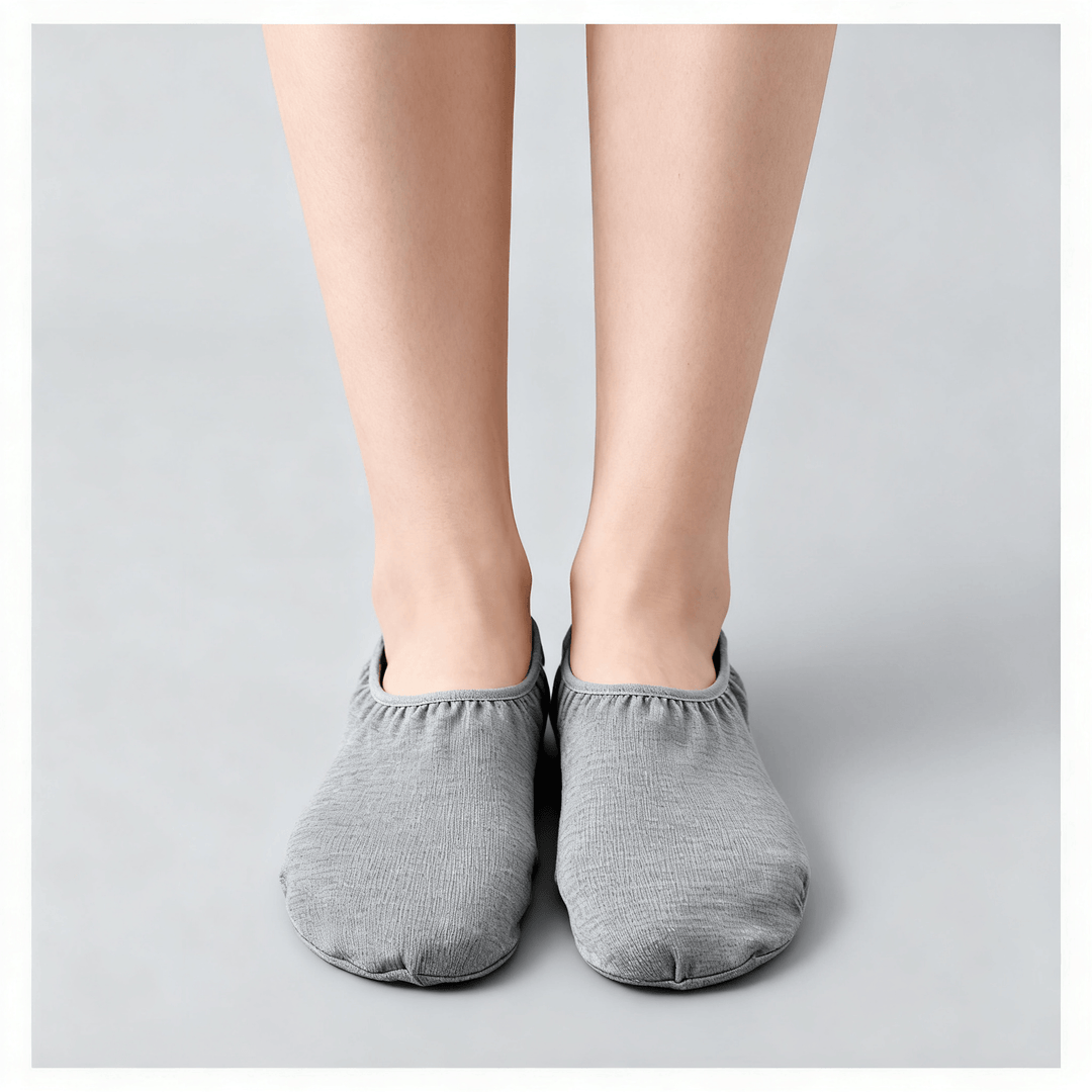Feeluxe – Cushioned No Show Socks for All Day Comfort Gray