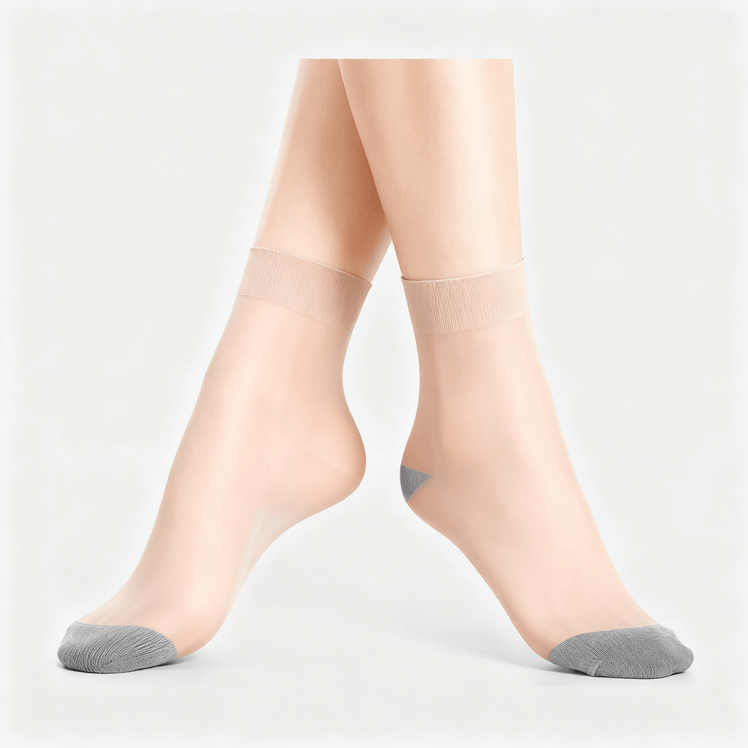 Feeluxe™ - Silky Anti-Slip Cotton Socks (5+5 Free) 5x Skin