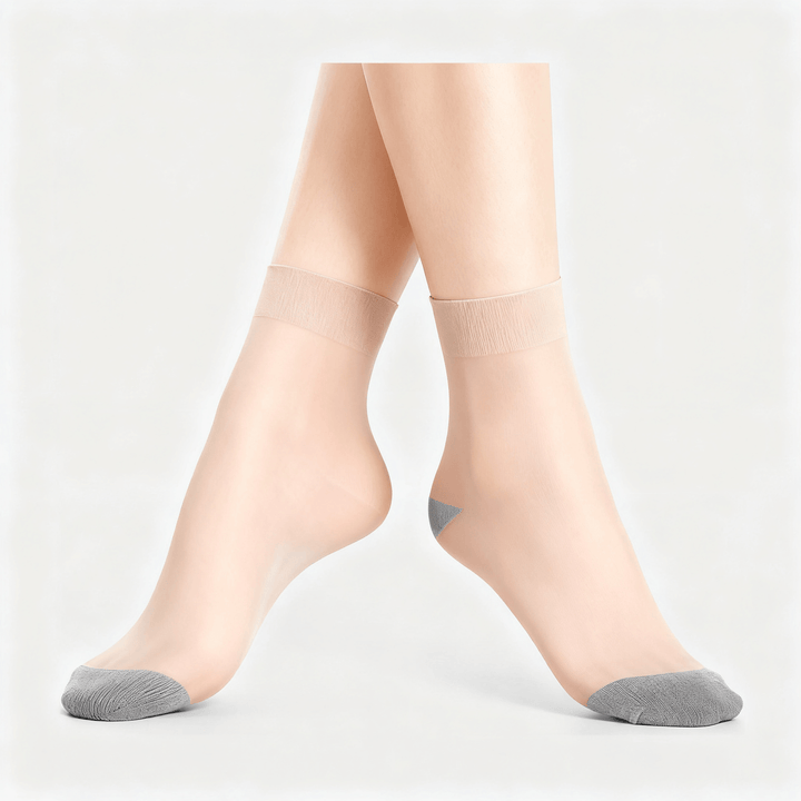 Feeluxe™ - Silky Anti-Slip Cotton Socks (5+5 Free) 5x Skin