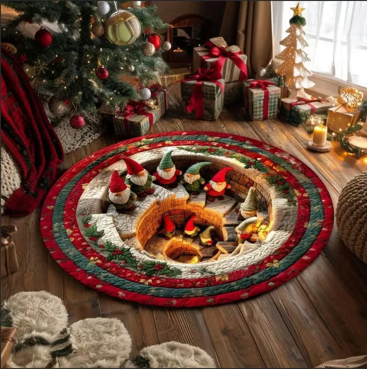 Merry Mirage – 3D Swirl Quilted Christmas Rug