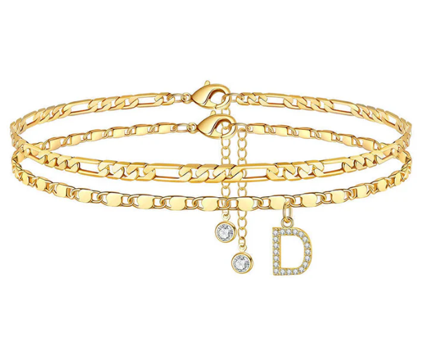 Letterly – Letter Layered Anklet