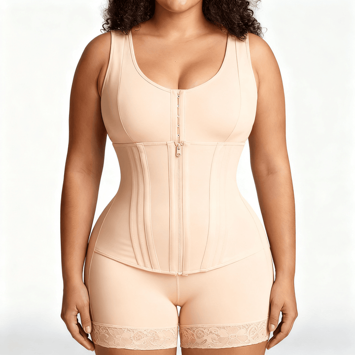 Figura – Women's Double Compression Full Body Shaper Nude