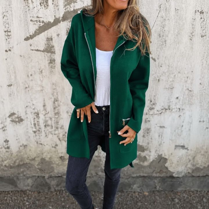 Wearbella – Longline Open-Front Hooded Cardigan