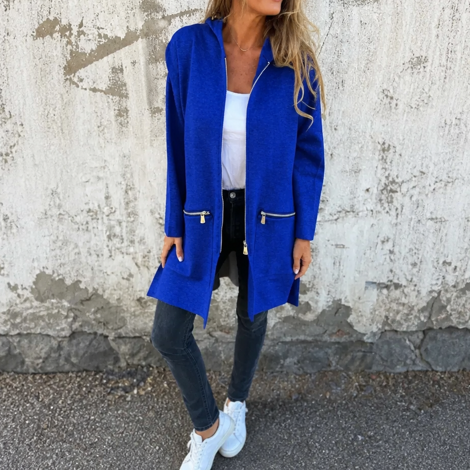 Wearbella – Longline Open-Front Hooded Cardigan