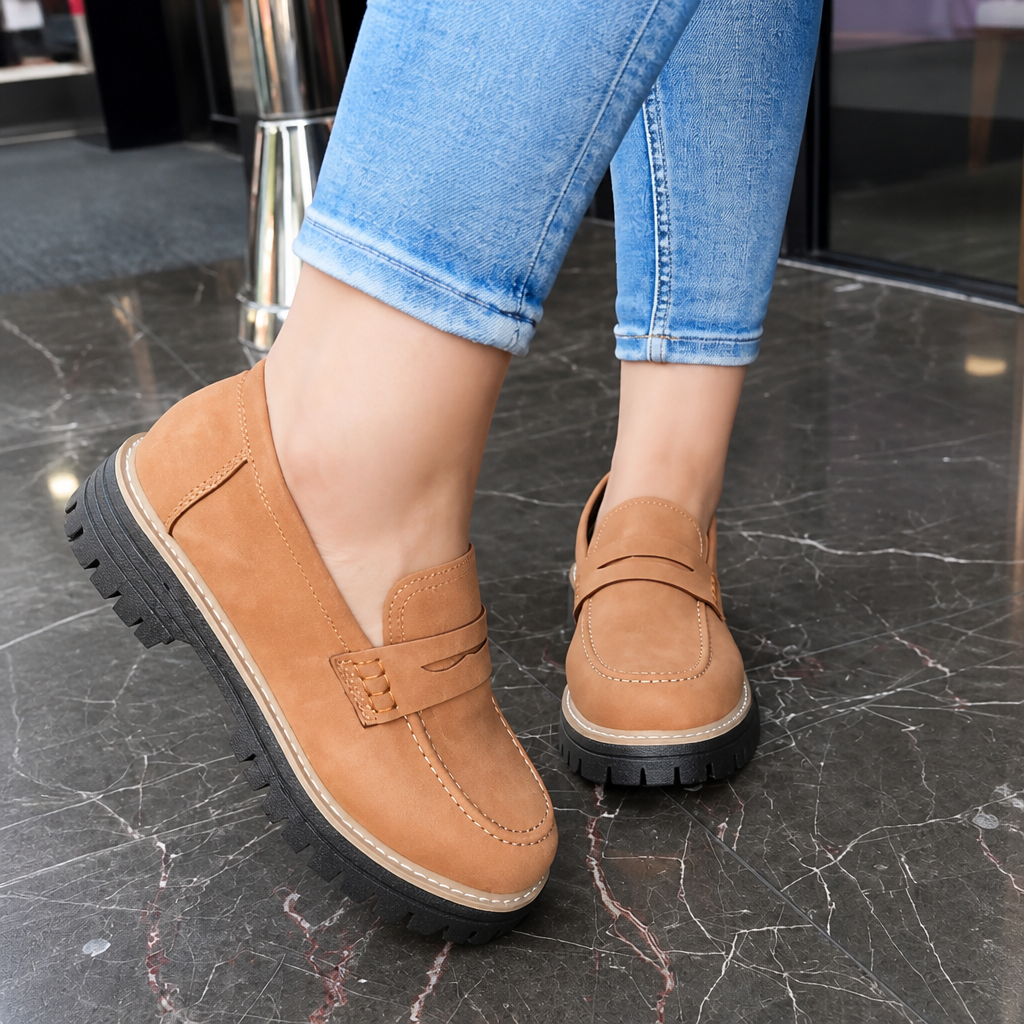 Wearbella – Chunky Platform Sole Slip-On Loafers