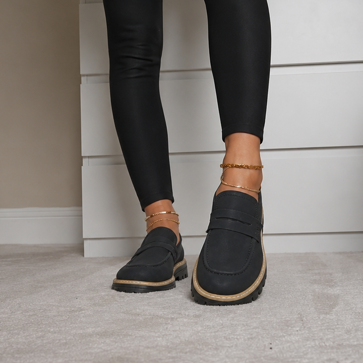 Wearbella – Chunky Platform Sole Slip-On Loafers