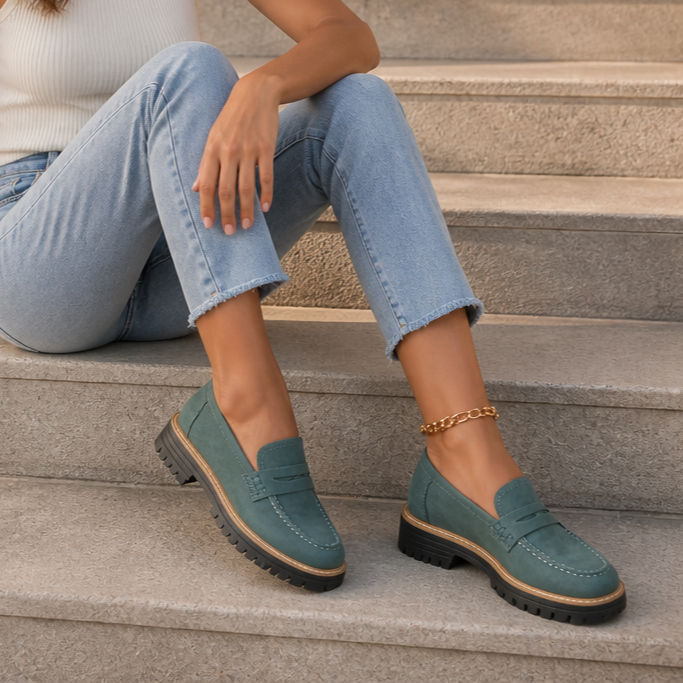 Wearbella – Chunky Platform Sole Slip-On Loafers