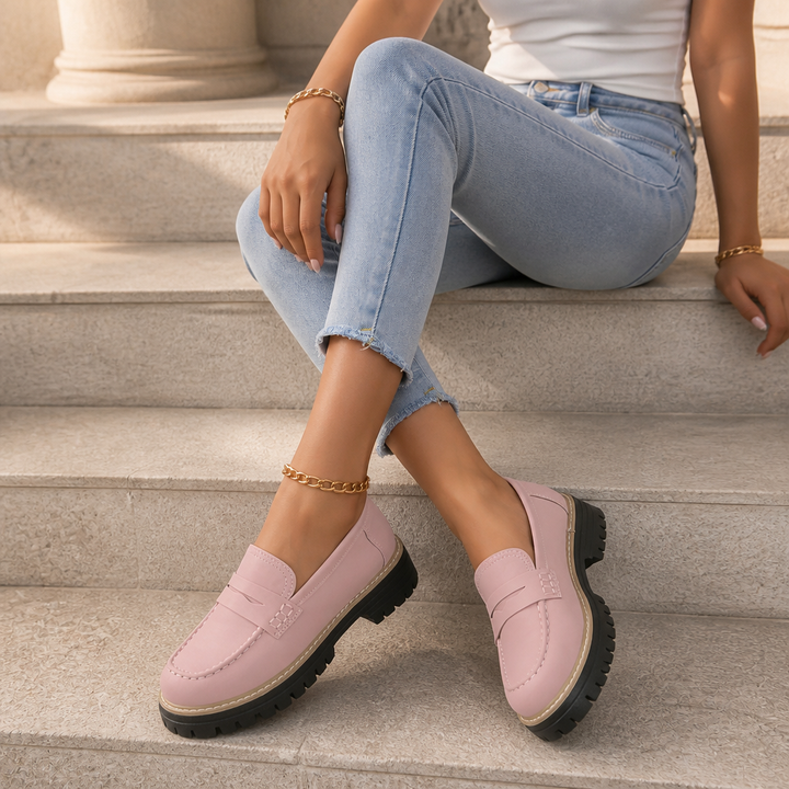 Wearbella – Chunky Platform Sole Slip-On Loafers