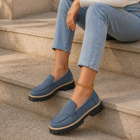 Wearbella – Chunky Platform Sole Slip-On Loafers