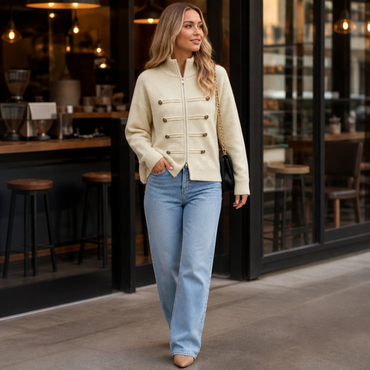 Wearbella – Double-Zip Ribbed Knit Jacket