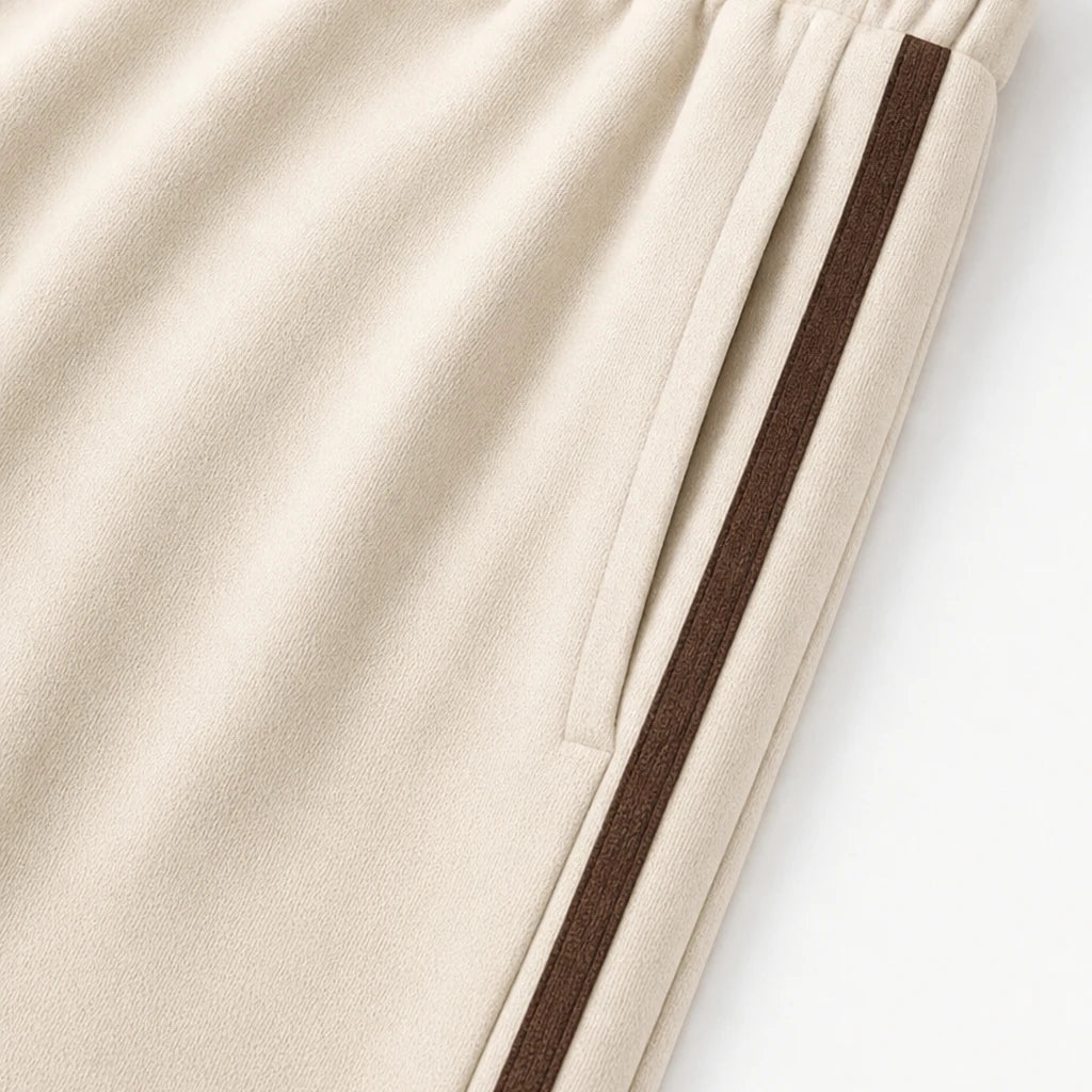 Rally Rib – Cropped Bomber And Striped Wide-Leg Pants Set
