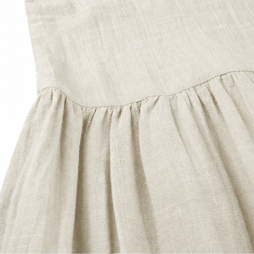Linora – Double Hem A-Line Cotton-Linen Dress