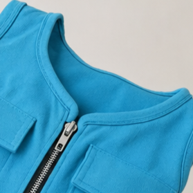 Zipwell – Half-Zip Sleeveless Top And Shorts Set