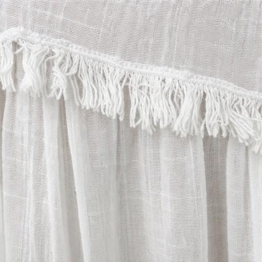 Wearbella – Fringe Trim V-Neck Long Sleeve Top