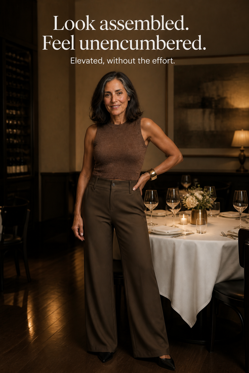 Nolamere – Wide-Leg High-Waisted Dress Trousers