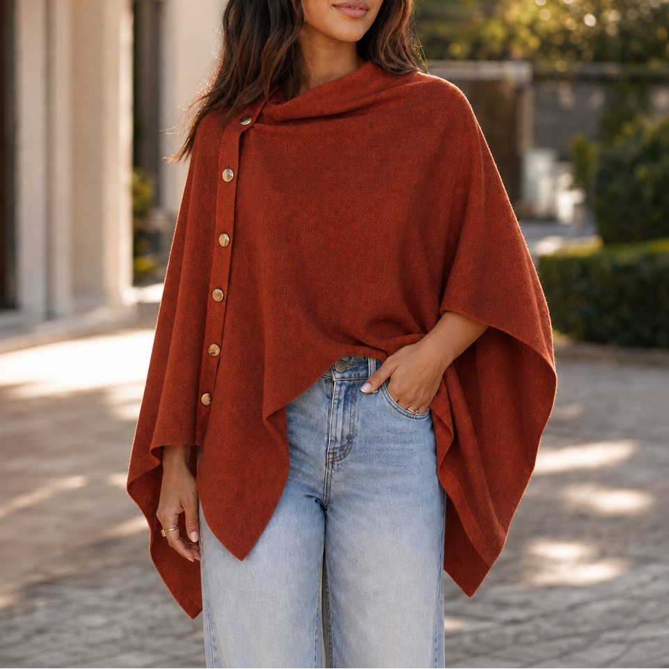Wraparla – Side-Button Convertible Poncho Wrap