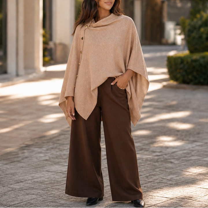 Wraparla – Side-Button Convertible Poncho Wrap
