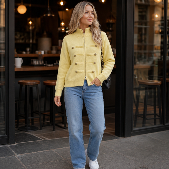 Wearbella – Double-Zip Ribbed Knit Jacket