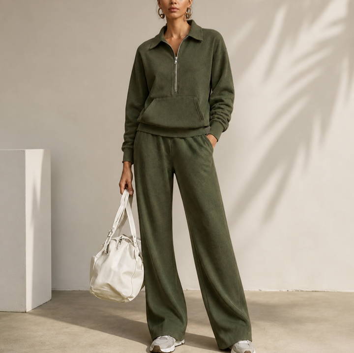 Easolde – Half-Zip Collar Lounge Set