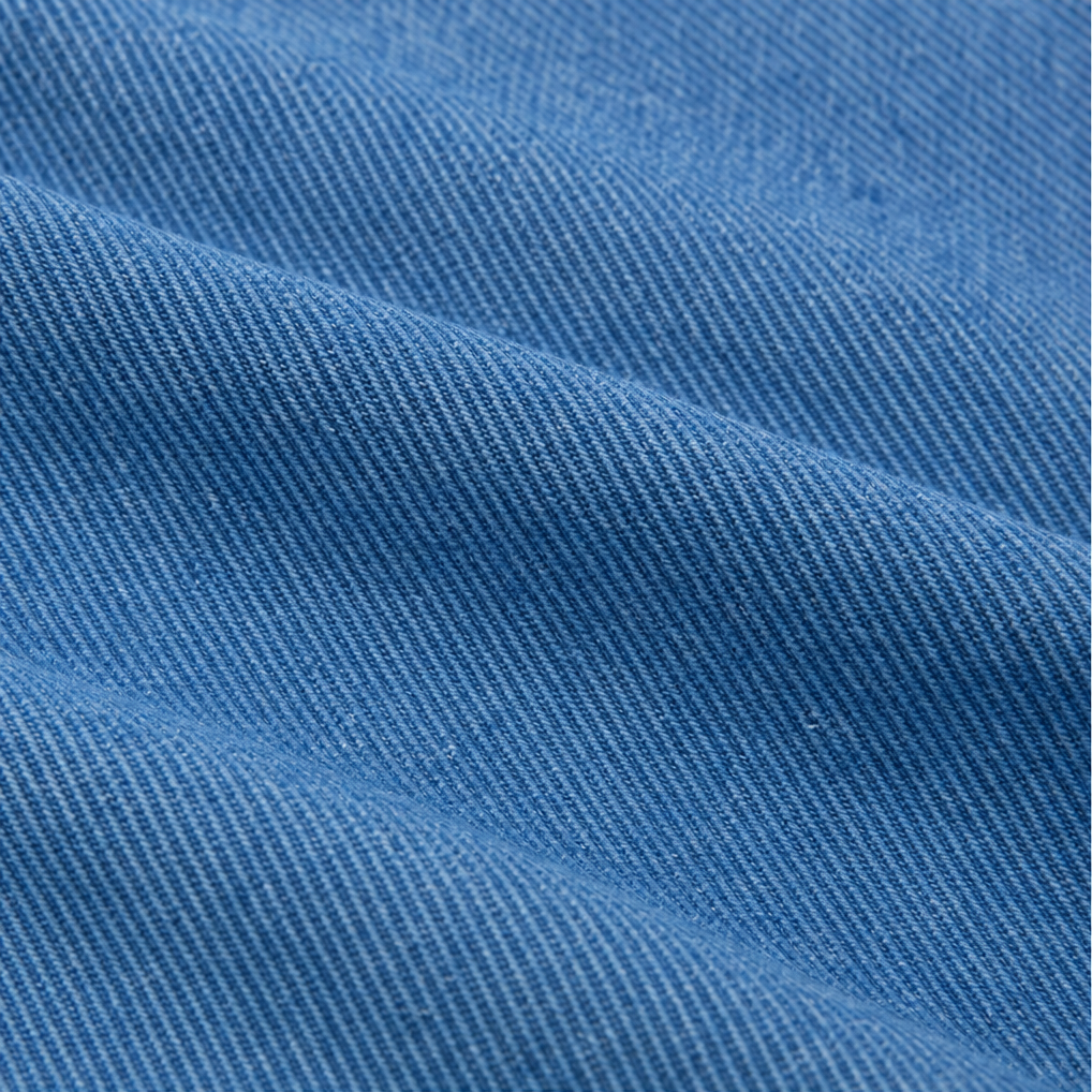 Drapella – Collarless Soft-Denim-Look Button-Down Cardigan