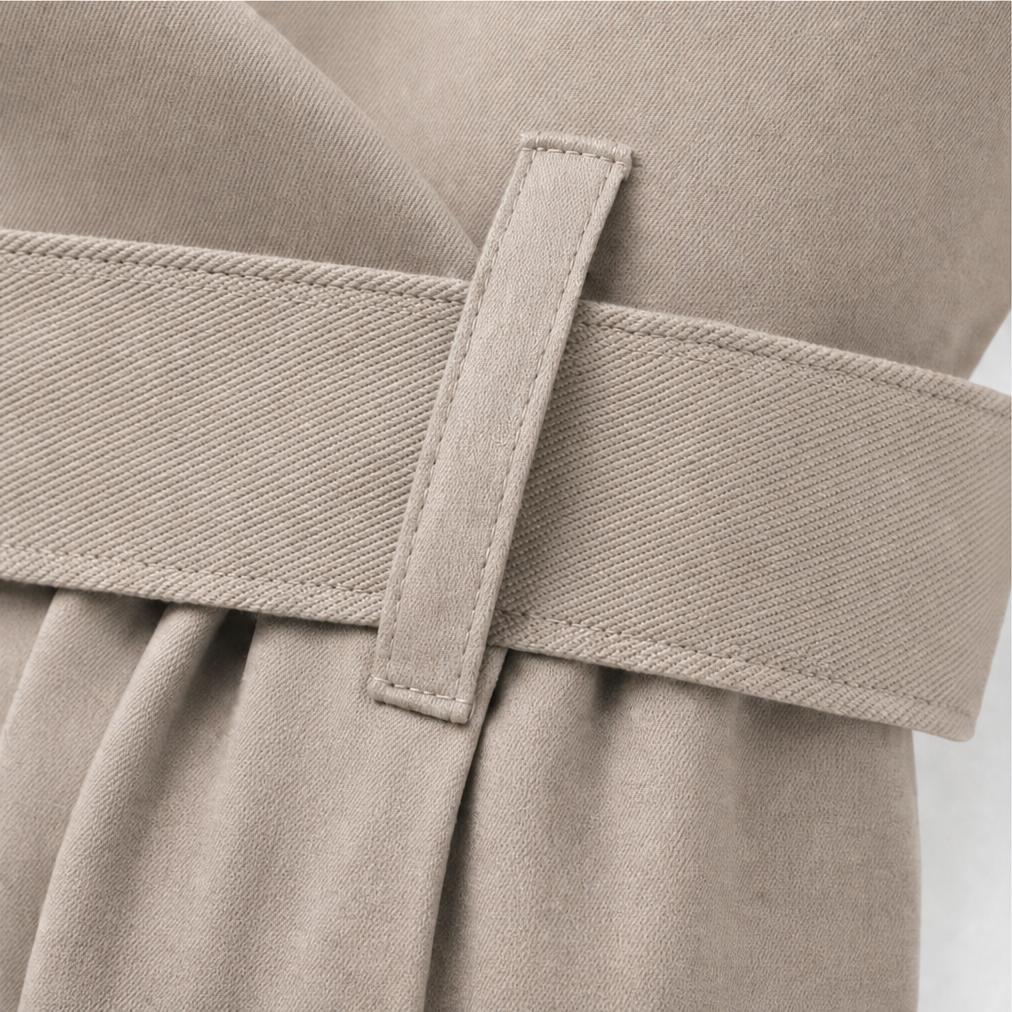 Wearbella – Belted Double-Breasted Trench Coat