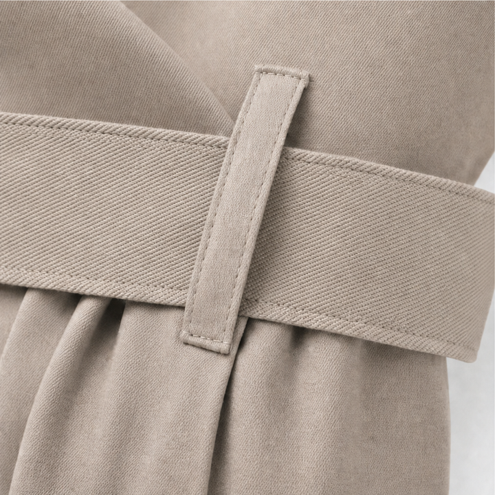 Wearbella – Belted Double-Breasted Trench Coat