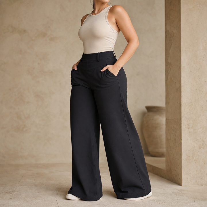 Wearlise – High-Waisted Wide-Leg Trousers