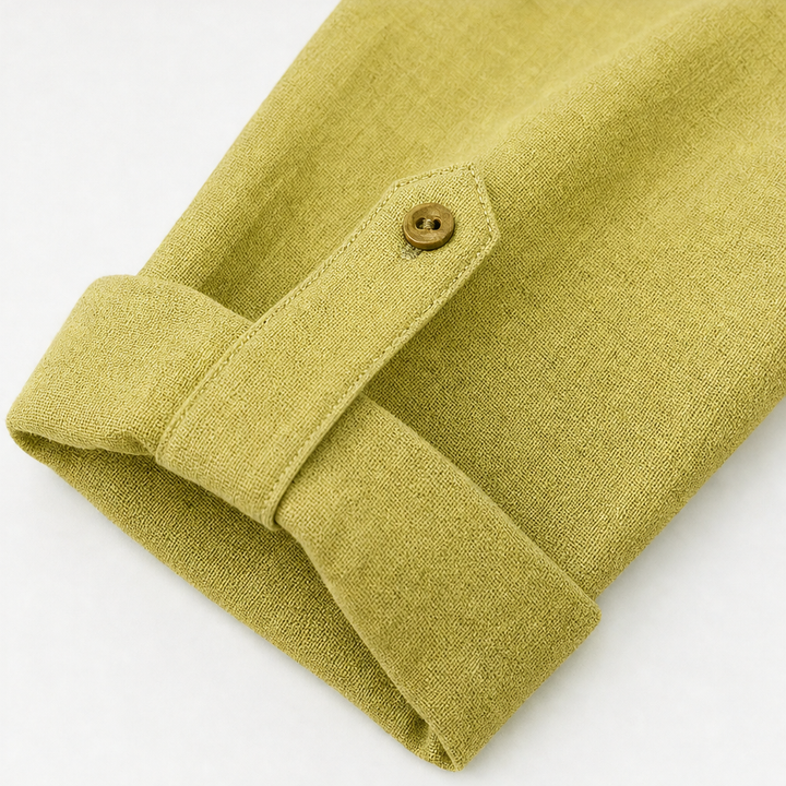 Effortlane – Asymmetric Hem Cotton-Linen Tunic Set