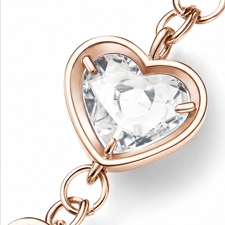 Fivella – Heart Dial 5-Piece Watch & Jewelry Set