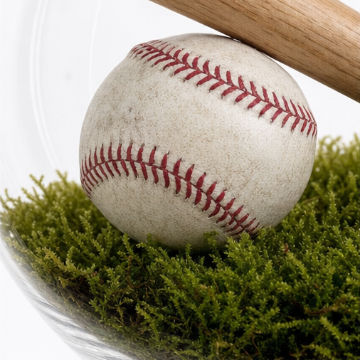 Seasonkeep – Baseball Acrylic Globe Christmas Ornament (2pcs)
