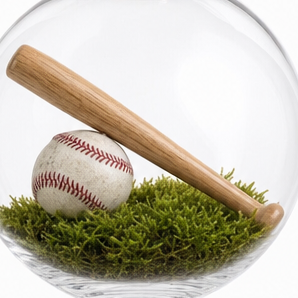 Seasonkeep – Baseball Acrylic Globe Christmas Ornament (2pcs)